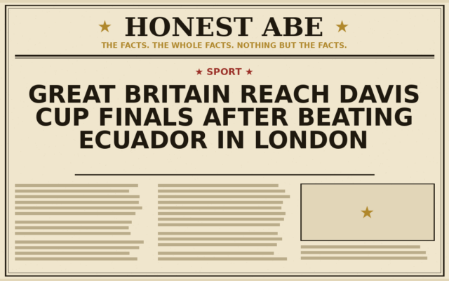 Great Britain Reach Davis Cup Finals After Beating Ecuador in London