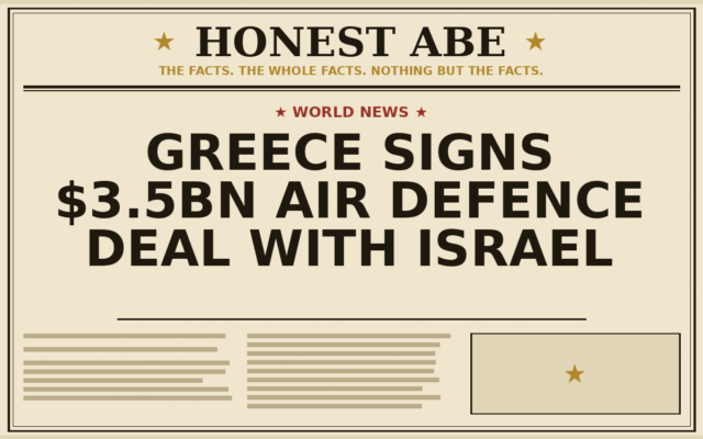 Greece Signs $3.5bn Air Defence Deal With Israel