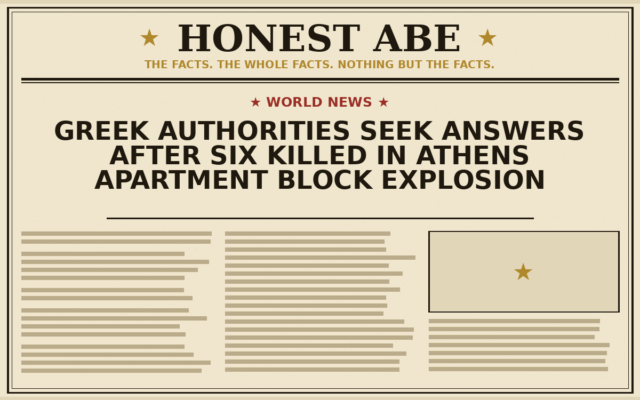 Greek Authorities Seek Answers After Six Killed in Athens Apartment Block Explosion
