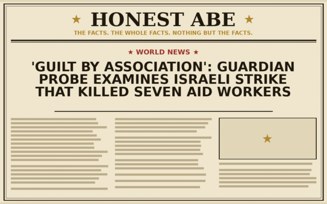‘Guilt by Association’: Guardian Probe Examines Israeli Strike That Killed Seven Aid Workers