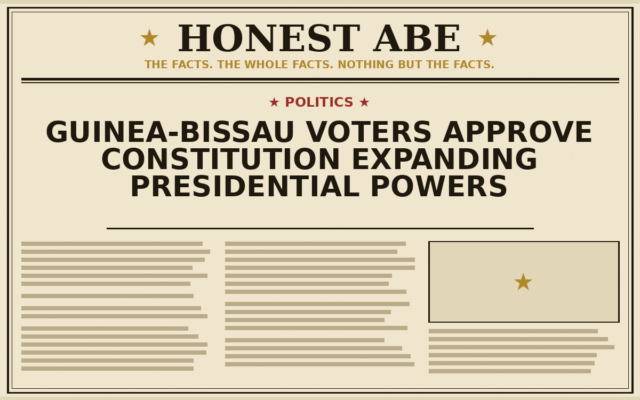 Guinea-Bissau Voters Approve Constitution Expanding Presidential Powers