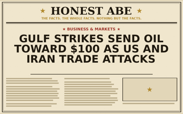Gulf Strikes Send Oil Toward $100 as US and Iran Trade Attacks