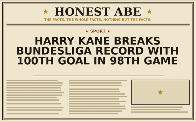 Harry Kane Breaks Bundesliga Record With 100th Goal in 98th Game
