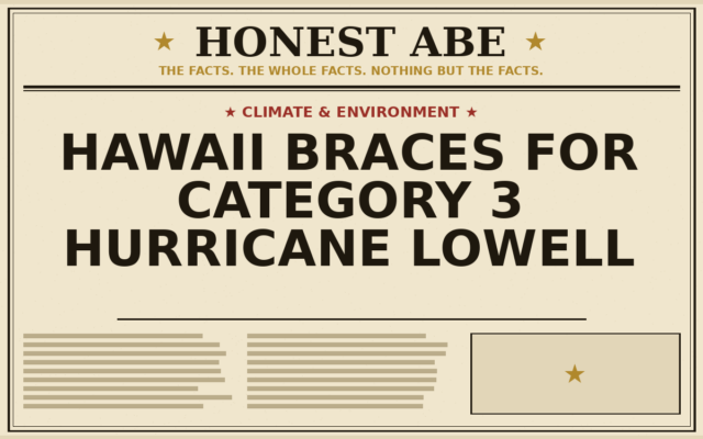 Hawaii Braces for Category 3 Hurricane Lowell