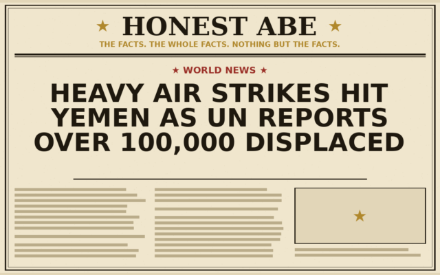 Heavy Air Strikes Hit Yemen as UN Reports Over 100,000 Displaced