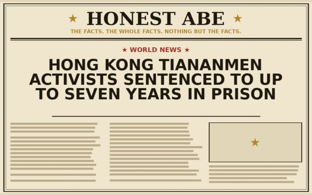 Hong Kong Tiananmen Activists Sentenced to Up to Seven Years in Prison