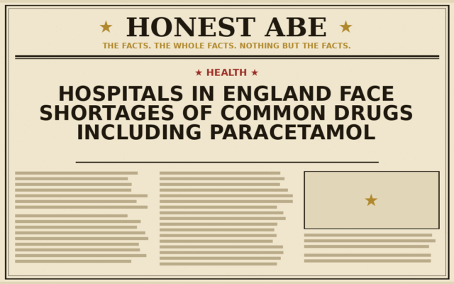 Hospitals in England Face Shortages of Common Drugs Including Paracetamol