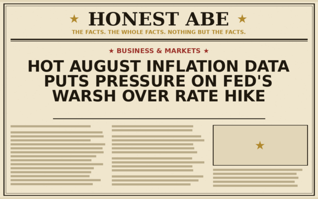 Hot August Inflation Data Puts Pressure on Fed’s Warsh Over Rate Hike