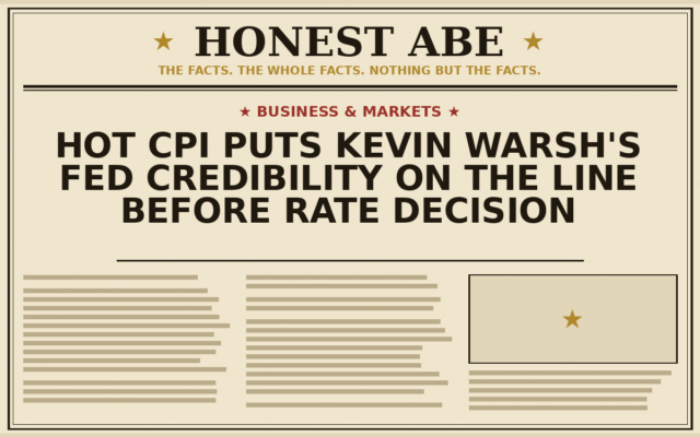 Hot CPI Puts Kevin Warsh’s Fed Credibility on the Line Before Rate Decision
