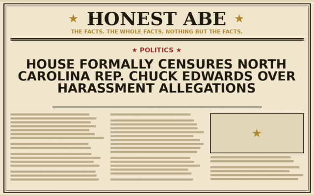 House Formally Censures North Carolina Rep. Chuck Edwards Over Harassment Allegations