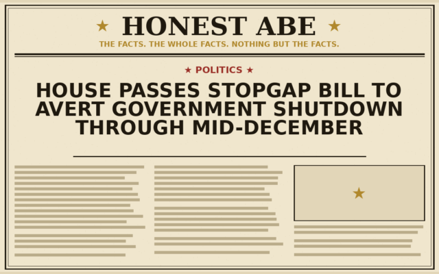 House Passes Stopgap Bill to Avert Government Shutdown Through Mid-December