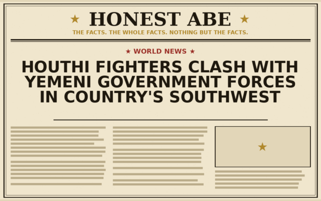 Houthi Fighters Clash With Yemeni Government Forces in Country’s Southwest