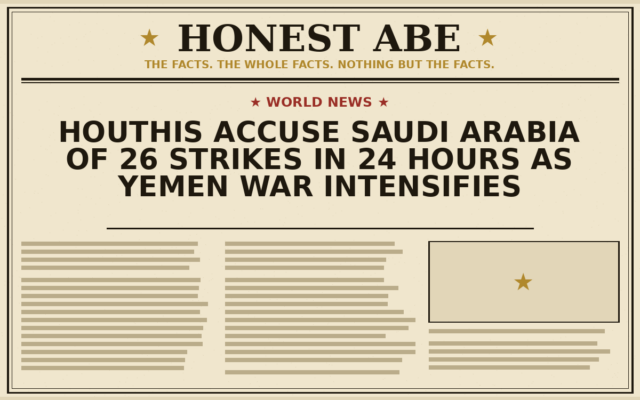 Houthis Accuse Saudi Arabia of 26 Strikes in 24 Hours as Yemen War Intensifies
