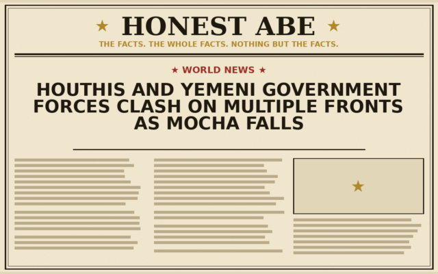 Houthis and Yemeni Government Forces Clash on Multiple Fronts as Mocha Falls