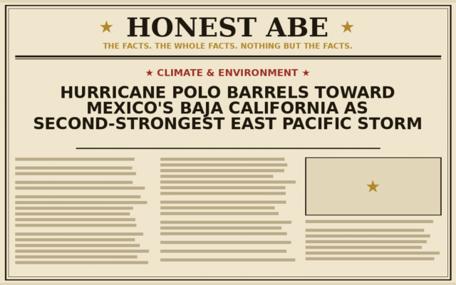 Hurricane Polo Barrels Toward Mexico’s Baja California as Second-Strongest East Pacific Storm on Record