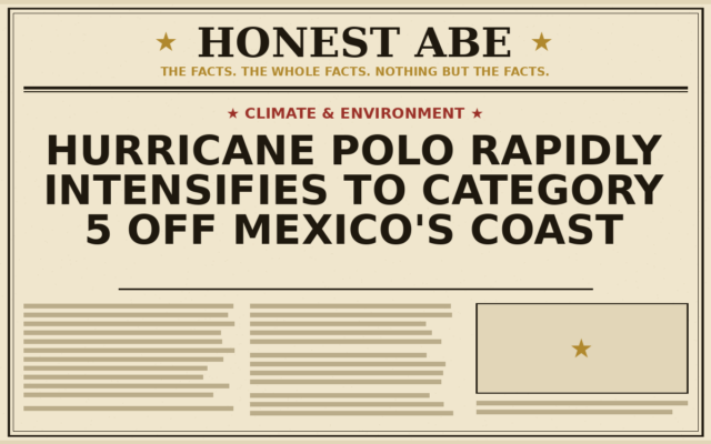 Hurricane Polo Rapidly Intensifies to Category 5 Off Mexico’s Coast