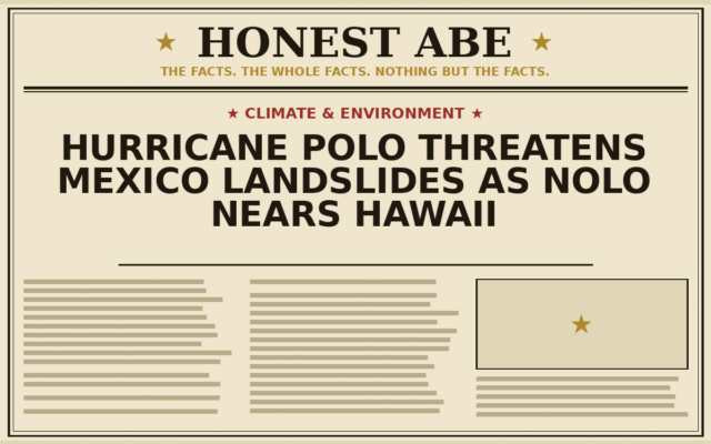 Hurricane Polo Threatens Mexico Landslides as Nolo Nears Hawaii