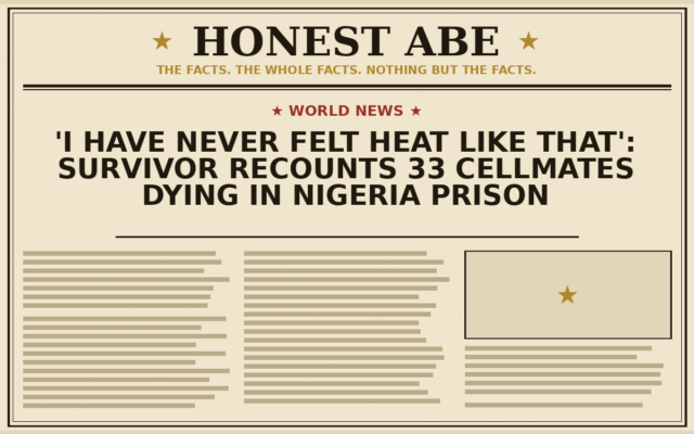 ‘I have never felt heat like that’: Survivor recounts 33 cellmates dying in Nigeria prison