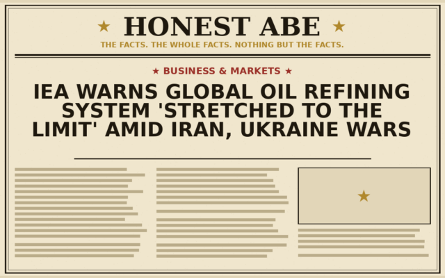 IEA Warns Global Oil Refining System ‘Stretched to the Limit’ Amid Iran, Ukraine Wars
