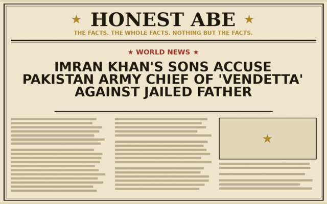 Imran Khan’s Sons Accuse Pakistan Army Chief of ‘Vendetta’ Against Jailed Father