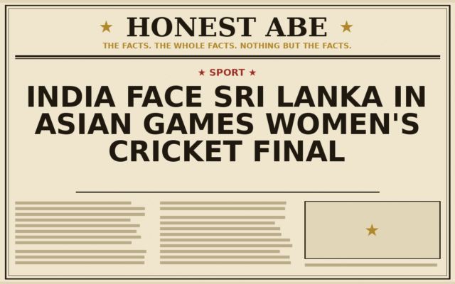 India Face Sri Lanka in Asian Games Women’s Cricket Final