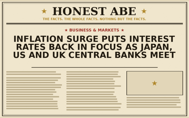 Inflation Surge Puts Interest Rates Back in Focus as Japan, US and UK Central Banks Meet