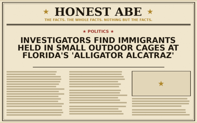 Investigators Find Immigrants Held in Small Outdoor Cages at Florida’s ‘Alligator Alcatraz’