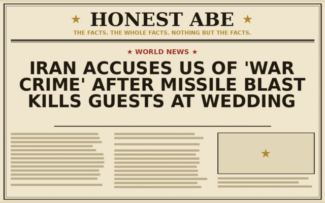 Iran Accuses US of ‘War Crime’ After Missile Blast Kills Guests at Wedding