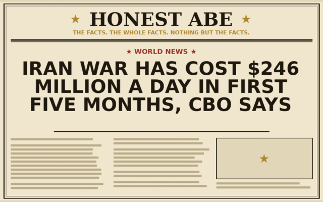 Iran War Has Cost $246 Million a Day in First Five Months, CBO Says