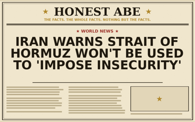 Iran Warns Strait of Hormuz Won’t Be Used to ‘Impose Insecurity’