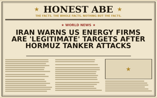 Iran Warns US Energy Firms Are ‘Legitimate’ Targets After Hormuz Tanker Attacks