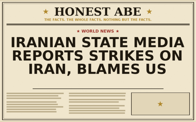 Iranian State Media Reports Strikes on Iran, Blames US