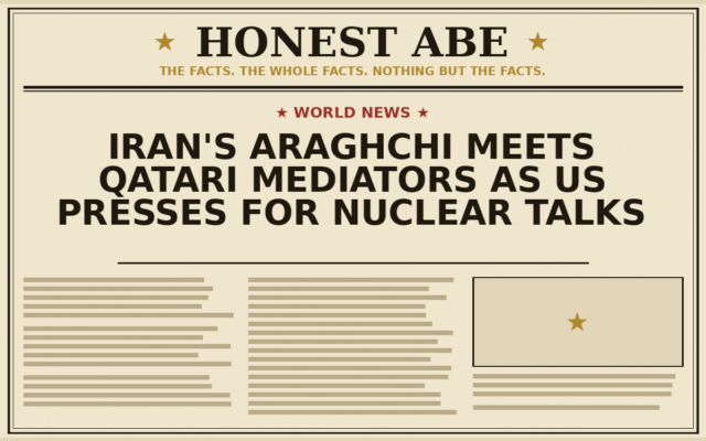 Iran’s Araghchi Meets Qatari Mediators as US Presses for Nuclear Talks