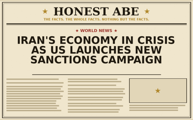 Iran’s Economy in Crisis as US Launches New Sanctions Campaign