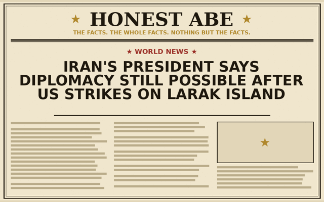 Iran’s President Says Diplomacy Still Possible After US Strikes on Larak Island