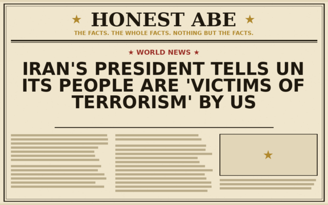 Iran’s President Tells UN Its People Are ‘Victims of Terrorism’ by US