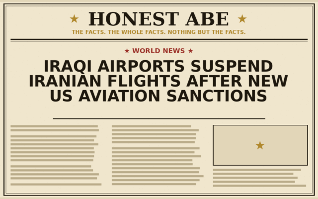 Iraqi Airports Suspend Iranian Flights After New US Aviation Sanctions