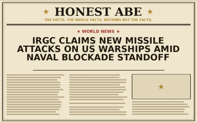 IRGC Claims New Missile Attacks on US Warships Amid Naval Blockade Standoff