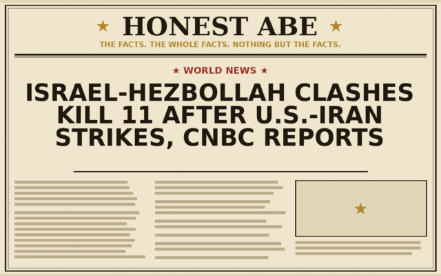 Israel-Hezbollah Clashes Kill 11 After U.S.-Iran Strikes, CNBC Reports
