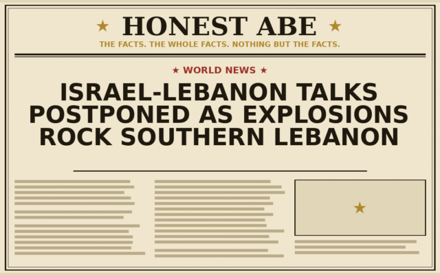 Israel-Lebanon Talks Postponed as Explosions Rock Southern Lebanon
