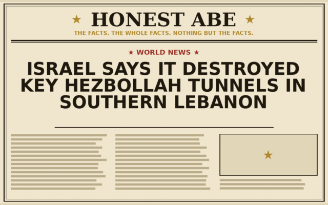 Israel Says It Destroyed Key Hezbollah Tunnels in Southern Lebanon