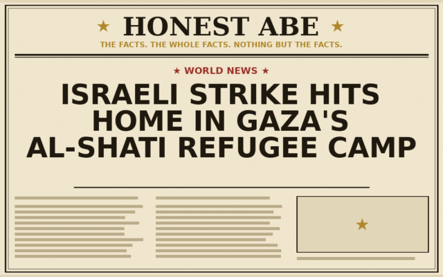 Israeli Strike Hits Home in Gaza’s al-Shati Refugee Camp
