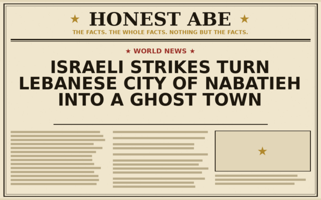 Israeli Strikes Turn Lebanese City of Nabatieh Into a Ghost Town