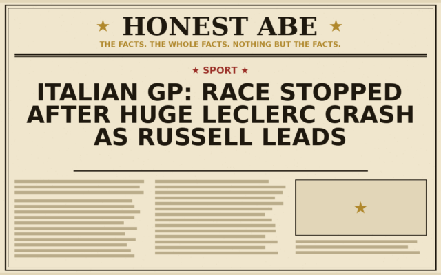 Italian GP: Race Stopped After Huge Leclerc Crash as Russell Leads