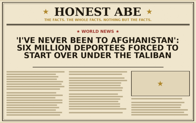 ‘I’ve Never Been to Afghanistan’: Six Million Deportees Forced to Start Over Under the Taliban