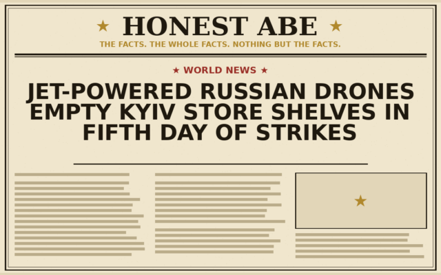 Jet-Powered Russian Drones Empty Kyiv Store Shelves in Fifth Day of Strikes