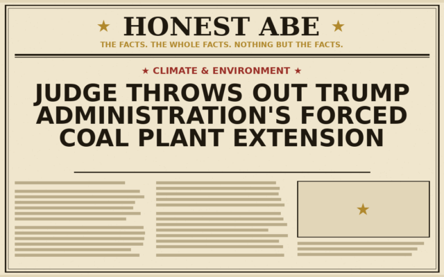 Judge Throws Out Trump Administration’s Forced Coal Plant Extension