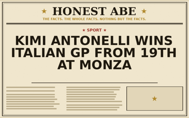 Kimi Antonelli Wins Italian GP From 19th at Monza
