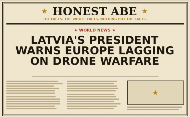 Latvia’s President Warns Europe Lagging on Drone Warfare