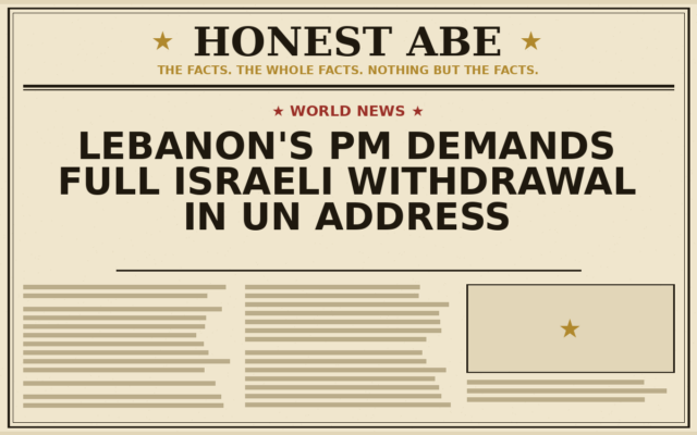 Lebanon’s PM Demands Full Israeli Withdrawal in UN Address